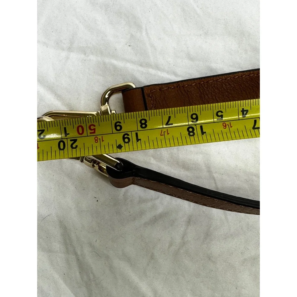 Michael Kors Crossbody Purse Strap Brown Leather Gold Buckle Clip ends 40